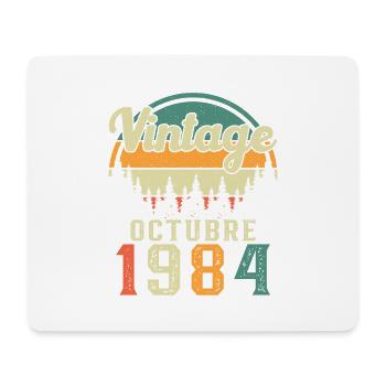 October 1984 Vinatge 1984 Birthday Gift - Mouse Pad (horizontal) - white - Front