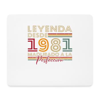 Legende seit 1981 Geburtstagsgeschenk - Mousepad (Querformat) - Weiß - Vorne