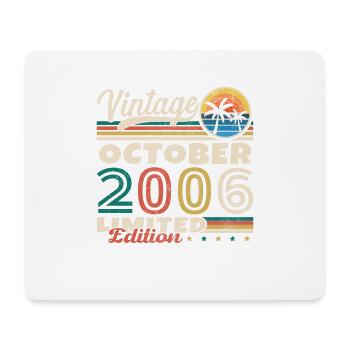 October 2006 Vintage Retro Birthday - Mouse Pad (horizontal) - white - Front