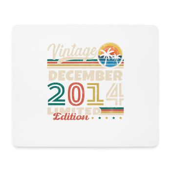 December 2014 Vintage Retro Birthday Gift - Mouse Pad (horizontal) - white - Front