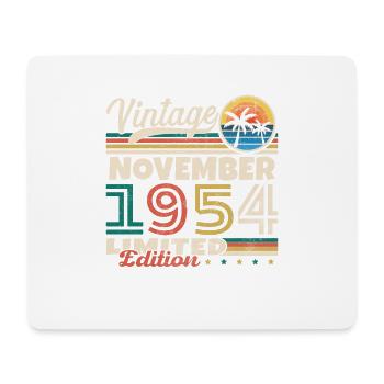 Novembre 1954 Vintage Retro Cadeau D’anniversaire - Tapis de souris (format paysage) - blanc - Devant