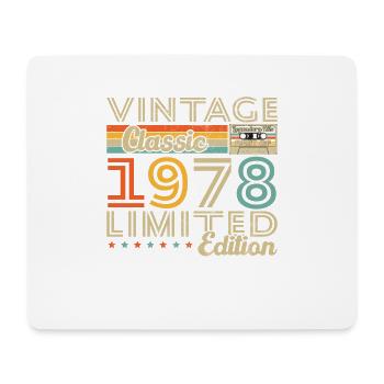 Cadeau d'anniversaire Vinatge 1978 - Tapis de souris (format paysage) - blanc - Devant