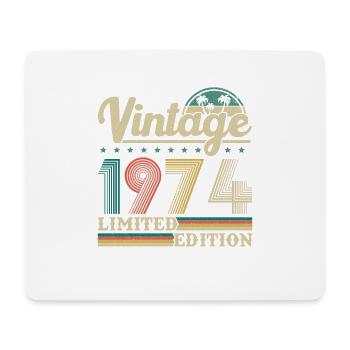 1974 Vintage Anniversaire Rétro Cadeau - Tapis de souris (format paysage) - blanc - Devant