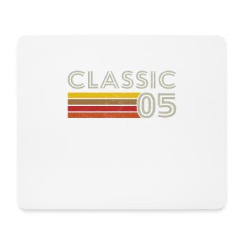 Retro Classic Number 05 Born in 2005 - Mouse Pad (horizontal) - white - Front