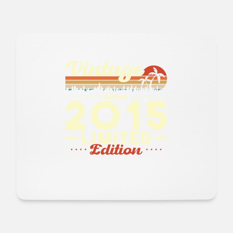 Original 2015 Vintage Retro Jubiläumsgeschenk - Mousepad (Querformat) - Weiß