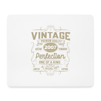Vintage 2007 Perfection Anniversary Gift - Mouse Pad (horizontal) - white - Front