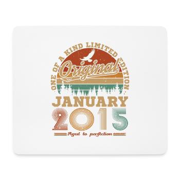 10 Ans Cadeau D'anniversaire Nées En Janvier 2015 - Tapis de souris (format paysage) - blanc - Devant