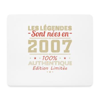 Les Légendes Sont Nées En 2007 Vintage Cadeau - Tapis de souris (format paysage) - blanc - Devant