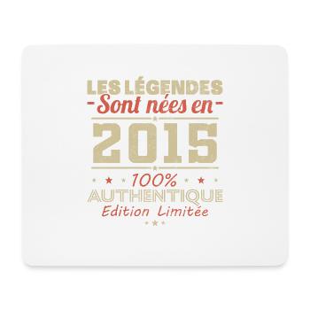 Légendes Sont Nées en 2015 Vintage Anniversaire - Tapis de souris (format paysage) - blanc - Devant