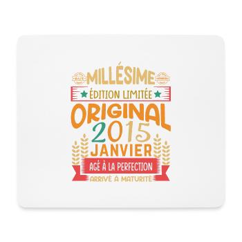 10 Ans Cadeau D'anniversaire Nées En Janvier 2015 - Tapis de souris (format paysage) - blanc - Devant