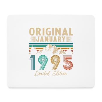 Birthday Gift Born In January 1995 - Mouse Pad (horizontal) - white - Front