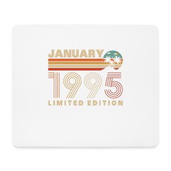Birthday Gift Born In January 1995 - Mouse Pad (horizontal) - white - Front