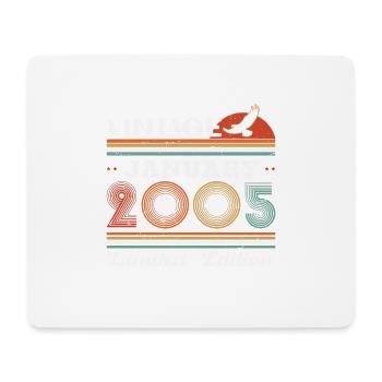 Janvier 2005 Vintage Anniversaire Cadeau - Tapis de souris (format paysage) - blanc - Devant
