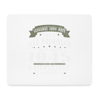 Janvier 1945 Vintage Cadeau d’anniversaire - Tapis de souris (format paysage) - blanc - Devant