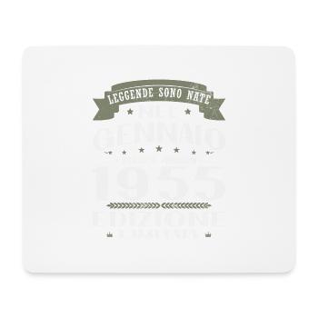 Janvier 1955 Vintage Cadeau d’anniversaire - Tapis de souris (format paysage) - blanc - Devant