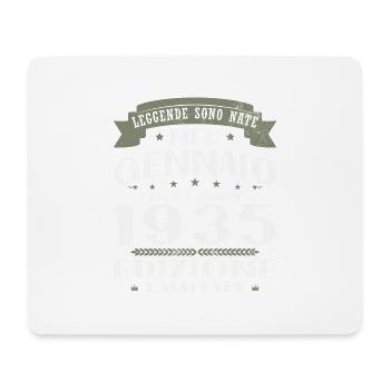 Janvier 1935 Vintage Cadeau d’anniversaire - Tapis de souris (format paysage) - blanc - Devant