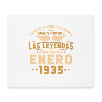 Cadeaux d’anniversaire Né en janvier 1935 - Tapis de souris (format paysage) - blanc - Devant