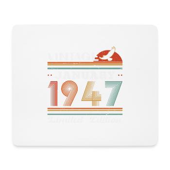 Janvier 1947 Vintage Rétro Cadeau D'anniversaire - Tapis de souris (format paysage) - blanc - Devant
