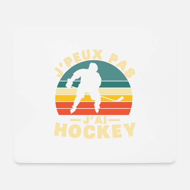 I Can't I Have Hockey Humor Gift - Mousepad (Querformat) - Weiß
