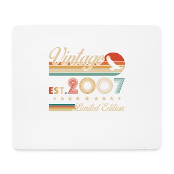 Vintage 2007 18th Anniversary Gift - Mouse Pad (horizontal) - white - Front
