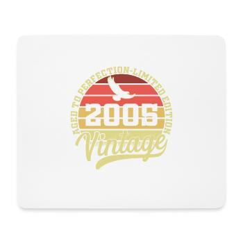 Vintage 2005 Cadeau Anniversaire Née en 2005 - Tapis de souris (format paysage) - blanc - Devant