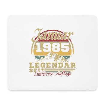 40th Anniversary Born in January 1985 - Mouse Pad (horizontal) - white - Front