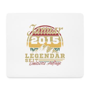 Cadeau anniversaire 10 ans Né en janvier 201 - Tapis de souris (format paysage) - blanc - Devant