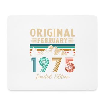 February 1975 Vintage Birthday 1975 Gift - Mouse Pad (horizontal) - white - Front