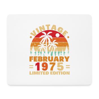 Februar 1975 Vintage Geburtstag 1975 Geschenk - Mousepad (Querformat) - Weiß - Vorne