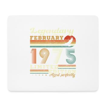 February 1975 Vintage Birthday 1975 Gift - Mouse Pad (horizontal) - white - Front