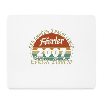 February 2007 Vintage Birthday 2007 Gift - Mouse Pad (horizontal) - white - Front