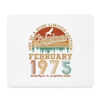 February 1975 Vintage Birthday 1975 Gift - Mouse Pad (horizontal) - white - Front