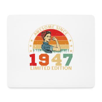 1947 Women's Birthday Limited Edition Vintage - Mouse Pad (horizontal) - white - Front