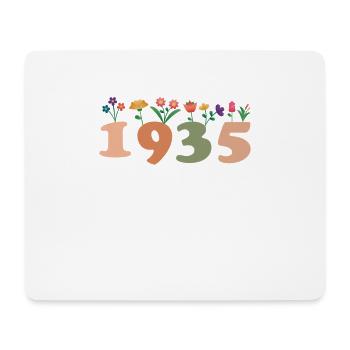 90 Jahre Jahrgang 1935 Geburtstag Frauen - Mousepad (Querformat) - Weiß - Vorne