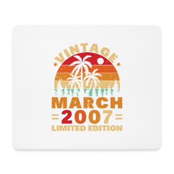 Original März 2007 Vintage Geburtstagsgeschenk - Mousepad (Querformat) - Weiß - Vorne