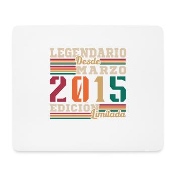 Mars 2015 Vintage Cadeau d’anniversaire - Tapis de souris (format paysage) - blanc - Devant