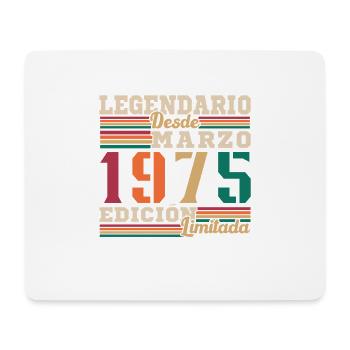March 1975 Vintage Birthday Gift - Mouse Pad (horizontal) - white - Front