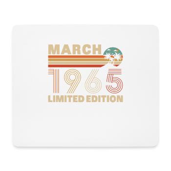 Mars 1965 Vintage Cadeau Anniversaire - Tapis de souris (format paysage) - blanc - Devant