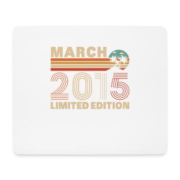 Mars 2015 Vintage Cadeau Anniversaire - Tapis de souris (format paysage) - blanc - Devant