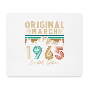 Mars 1965 Vintage Cadeau Anniversaire - Tapis de souris (format paysage) - blanc - Devant