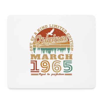 Mars 1965 Vintage Cadeau Anniversaire - Tapis de souris (format paysage) - blanc - Devant