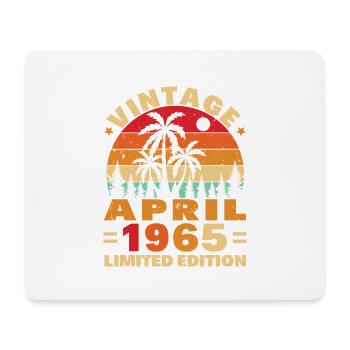 April 1965 Vintage Birthday 1965 Gift - Mouse Pad (horizontal) - white - Front