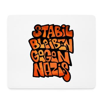 Restez stable contre les nazis - Tapis de souris (format paysage) - blanc - Devant
