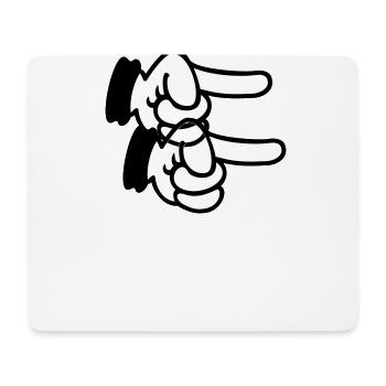 pointing finger / Zeigefinger (3c) - Mouse Pad (horizontal) - white - Front