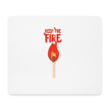 Garder le feu - Tapis de souris (format paysage) - blanc - Devant