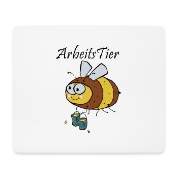 Biene Arbeitstier - Mousepad (Querformat) - Weiß - Vorne