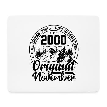 2000 November Original 24 Year Anniversary Gift - Mouse Pad (horizontal) - white - Front