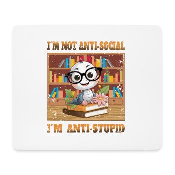 Smart Worm - Mouse Pad (horizontal) - white - Front