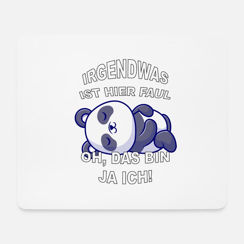 Süßer Panda Pandabär Tiere schlafen faul - Mousepad (Querformat) - Weiß