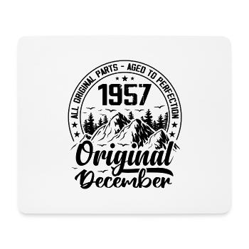 1957 décembre Original 67 Ans cadeau Anniversaire - Tapis de souris (format paysage) - blanc - Devant